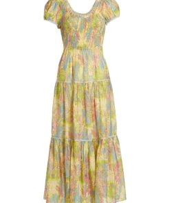 LoveShackFancy Elisabelle Floral Maxi Dress