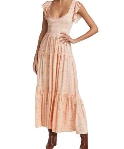 LoveShackFancy Chessie Smocked Maxi Dress 9 LoveShackFancy Chessie Smocked Maxi Dress -LoveShackFancy And Billionaire Boys Club Sales unnamed file 553