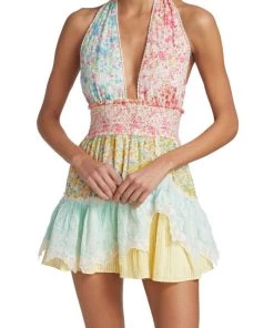 LoveShackFancy Cambria Halter Minidress -LoveShackFancy And Billionaire Boys Club Sales unnamed file 574