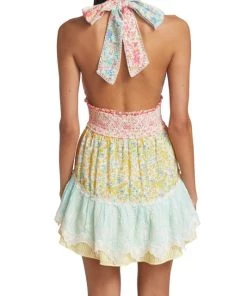 LoveShackFancy Cambria Halter Minidress -LoveShackFancy And Billionaire Boys Club Sales unnamed file 576