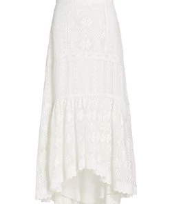 LoveShackFancy Sisto Cotton Lace Maxi Skirt