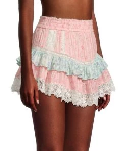 LoveShackFancy Tanisha Lace-Trim Ruffle Skirt 9 LoveShackFancy Tanisha Lace-Trim Ruffle Skirt -LoveShackFancy And Billionaire Boys Club Sales unnamed file 603
