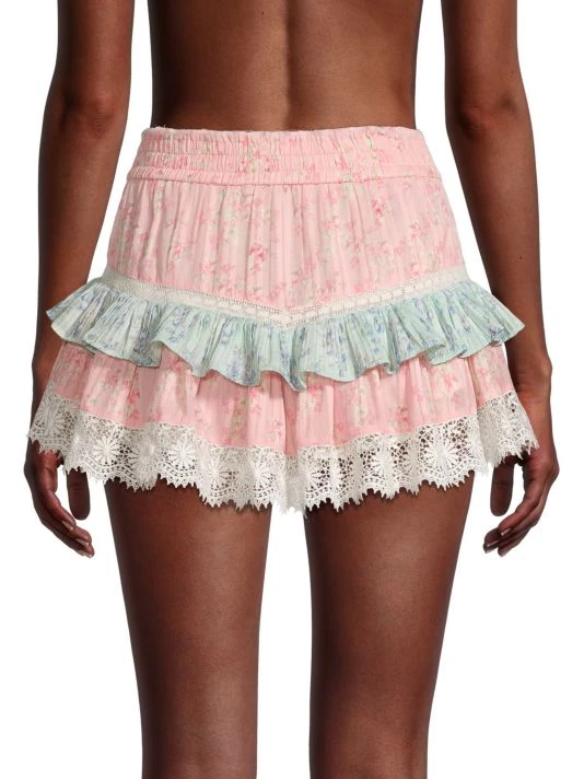 LoveShackFancy Tanisha Lace-Trim Ruffle Skirt 5 LoveShackFancy Tanisha Lace-Trim Ruffle Skirt - Image 5