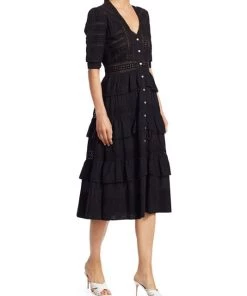 LoveShackFancy Rebecca Eyelet Ruffle Dress -LoveShackFancy And Billionaire Boys Club Sales unnamed file 628