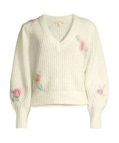 LoveShackFancy Ridge Floral Sweater