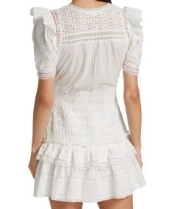 LoveShackFancy Rena Smocked Cotton Dress -LoveShackFancy And Billionaire Boys Club Sales unnamed file 649