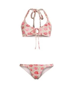 LoveShackFancy Zanda 2-Piece Bikini Set Floral Cherry -LoveShackFancy And Billionaire Boys Club Sales unnamed file 666