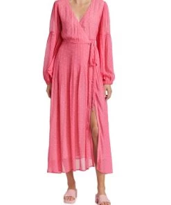 LoveShackFancy Bevelyn Polka Dot Wrap Dress -LoveShackFancy And Billionaire Boys Club Sales unnamed file 672