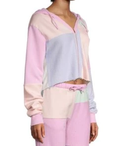 LoveShackFancy Alden Cropped Patchwork Hoodie -LoveShackFancy And Billionaire Boys Club Sales unnamed file 684