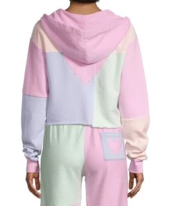 LoveShackFancy Alden Cropped Patchwork Hoodie -LoveShackFancy And Billionaire Boys Club Sales unnamed file 685