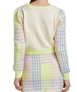 LoveShackFancy Dolana Check Crop Pullover Sweater -LoveShackFancy And Billionaire Boys Club Sales unnamed file 698