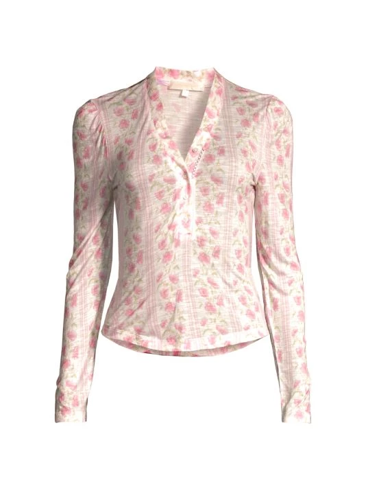 LoveShackFancy Toddy Henley Top 1 LoveShackFancy Toddy Henley Top