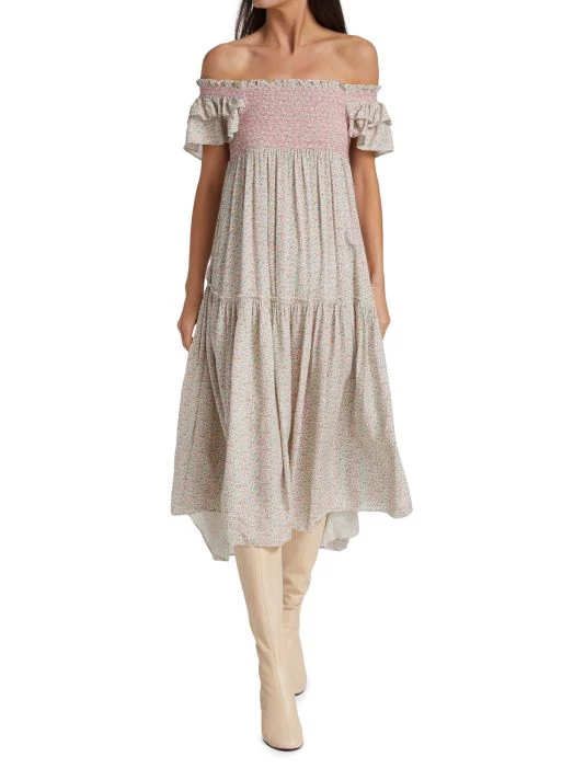 LoveShackFancy Burnley Midi Dress 3 LoveShackFancy Burnley Midi Dress - Image 3