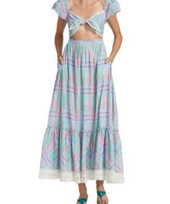 LoveShackFancy Emeka Plaid Cut-Out Maxi Dress 9 LoveShackFancy Emeka Plaid Cut-Out Maxi Dress -LoveShackFancy And Billionaire Boys Club Sales unnamed file 73