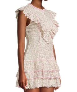 LoveShackFancy Lunetta Ruffle Bib Minidress -LoveShackFancy And Billionaire Boys Club Sales unnamed file 738