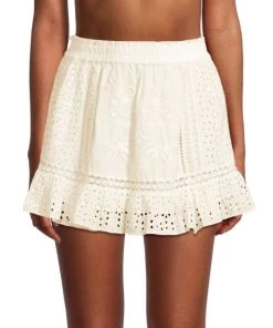 LoveShackFancy Baydar Embroidered Cotton Skirt -LoveShackFancy And Billionaire Boys Club Sales unnamed file 743