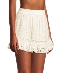 LoveShackFancy Baydar Embroidered Cotton Skirt -LoveShackFancy And Billionaire Boys Club Sales unnamed file 744