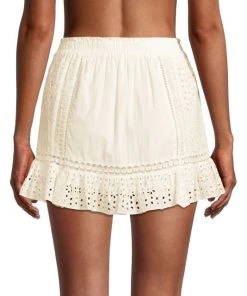 LoveShackFancy Baydar Embroidered Cotton Skirt -LoveShackFancy And Billionaire Boys Club Sales unnamed file 745