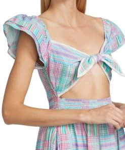 LoveShackFancy Emeka Plaid Cut-Out Maxi Dress 12 LoveShackFancy Emeka Plaid Cut-Out Maxi Dress -LoveShackFancy And Billionaire Boys Club Sales unnamed file 76