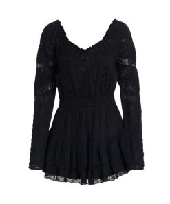 LoveShackFancy Sanaya Lace-Trim Cotton Dress