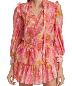 LoveShackFancy Ronalda Lace-Trimmed Blouse -LoveShackFancy And Billionaire Boys Club Sales unnamed file 786