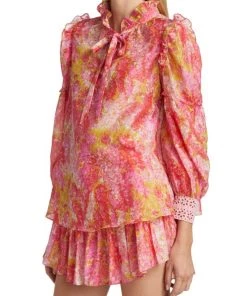 LoveShackFancy Ronalda Lace-Trimmed Blouse -LoveShackFancy And Billionaire Boys Club Sales unnamed file 787