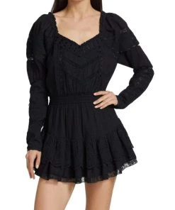 LoveShackFancy Sanaya Lace-Trim Cotton Dress -LoveShackFancy And Billionaire Boys Club Sales unnamed file 80