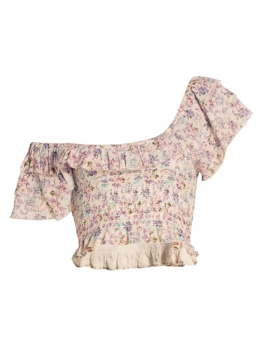 LoveShackFancy Saba Cropped Top 1 LoveShackFancy Saba Cropped Top