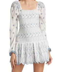 LoveShackFancy Jayce Embroidered Mini Dress -LoveShackFancy And Billionaire Boys Club Sales unnamed file 818