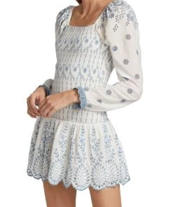 LoveShackFancy Jayce Embroidered Mini Dress -LoveShackFancy And Billionaire Boys Club Sales unnamed file 819