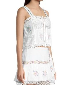 LoveShackFancy Sobia Floral & Lace Tank -LoveShackFancy And Billionaire Boys Club Sales unnamed file 826