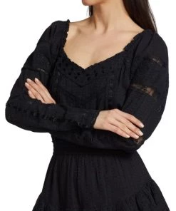 LoveShackFancy Sanaya Lace-Trim Cotton Dress -LoveShackFancy And Billionaire Boys Club Sales unnamed file 83