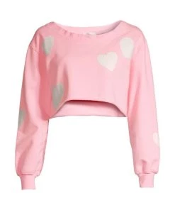 LoveShackFancy Angelou Cropped Heart Patch Top