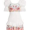 LoveShackFancy Thressey Eyelet-Embroidered Minidress