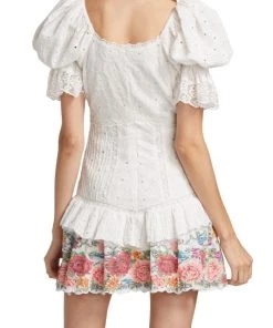 LoveShackFancy Thressey Eyelet-Embroidered Minidress -LoveShackFancy And Billionaire Boys Club Sales unnamed file 847