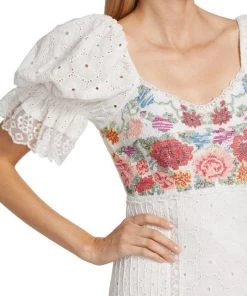 LoveShackFancy Thressey Eyelet-Embroidered Minidress -LoveShackFancy And Billionaire Boys Club Sales unnamed file 848