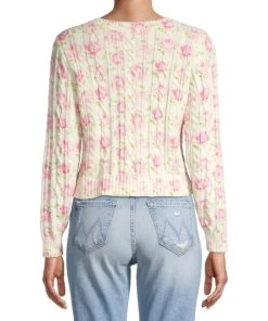 LoveShackFancy Easton Cropped Floral Print Sweater -LoveShackFancy And Billionaire Boys Club Sales unnamed file 854