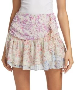 LoveShackFancy Rhodes Floral Mini-Skirt -LoveShackFancy And Billionaire Boys Club Sales unnamed file 864