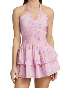 LoveShackFancy Aqua Halter Dress -LoveShackFancy And Billionaire Boys Club Sales unnamed file 892