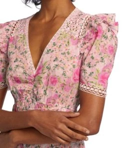 LoveShackFancy Rena Floral Ruffle Dress -LoveShackFancy And Billionaire Boys Club Sales unnamed file 922