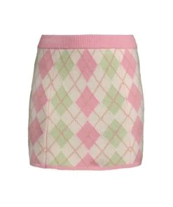 LoveShackFancy Marseille Argyle Mini Skirt