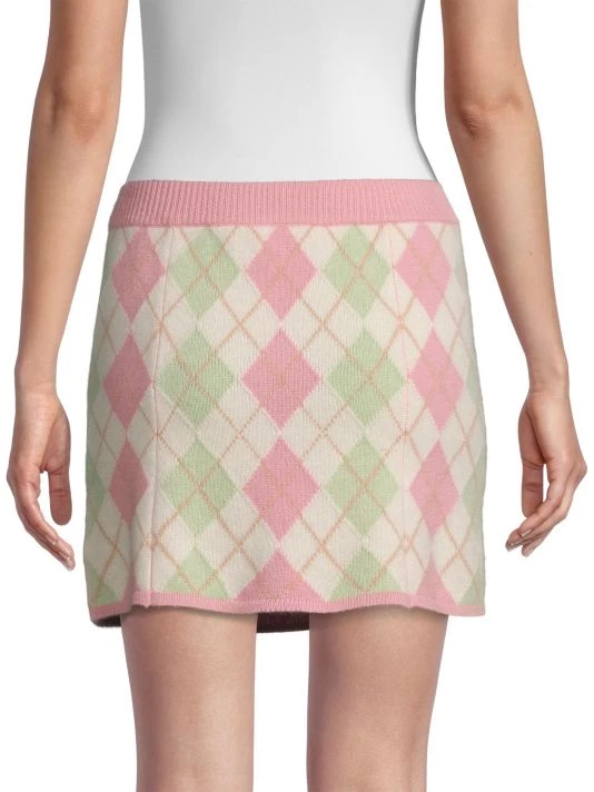 LoveShackFancy Marseille Argyle Mini Skirt 5 LoveShackFancy Marseille Argyle Mini Skirt - Image 5