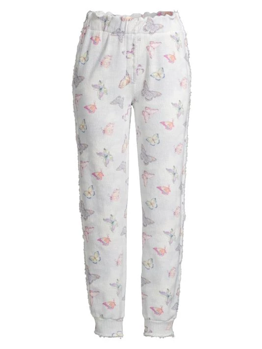 LoveShackFancy Clea Butterfly-Print Joggers 1 LoveShackFancy Clea Butterfly-Print Joggers