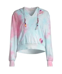 LoveShackFancy Kirby Tie-Dye Hoodie Wave Top